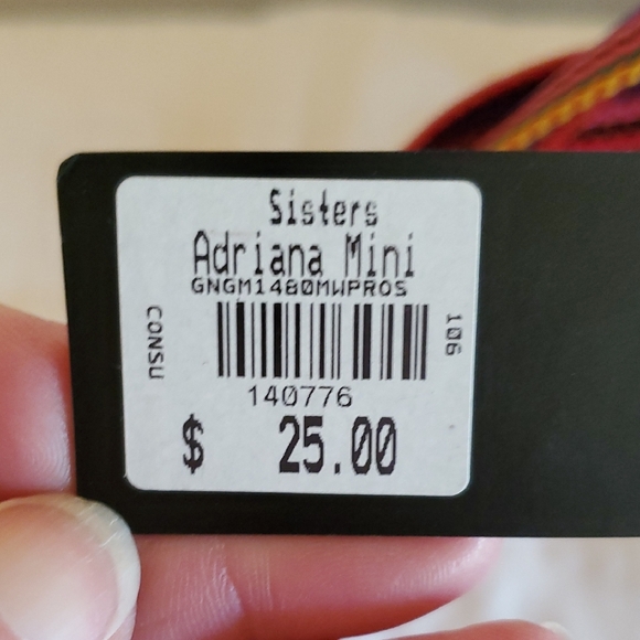 Consuela Vibrant Pink and Green Mini Tote - Picture 3 of 8